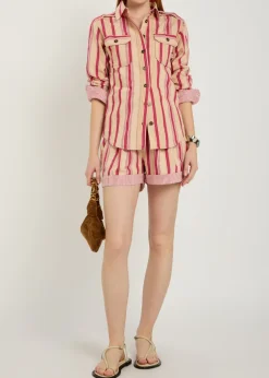 Nirma striped cotton shorts