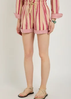 Nirma striped cotton shorts