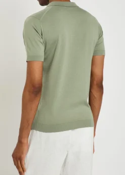 Noah fine-knit cotton polo shirt