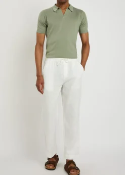 Noah fine-knit cotton polo shirt