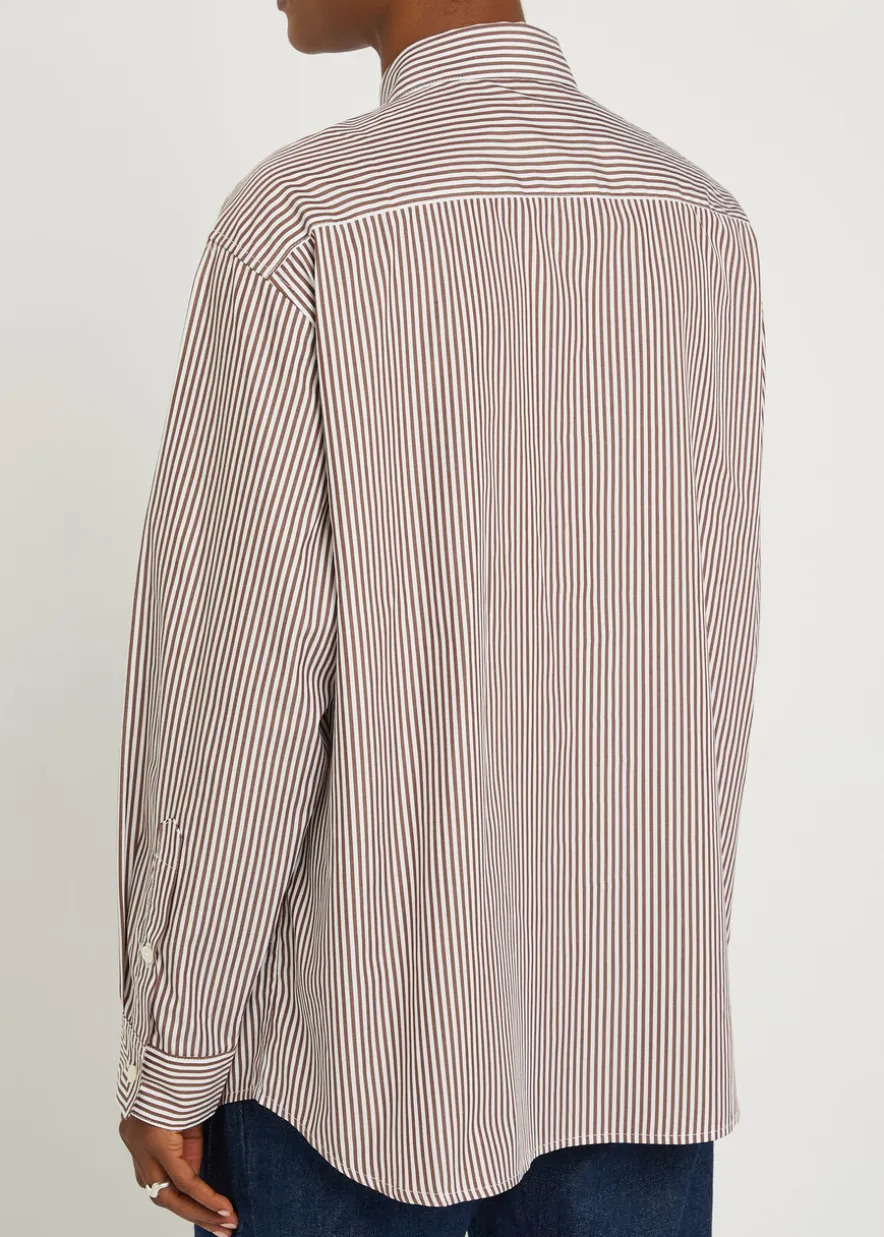 Nolan striped cotton-poplin shirt