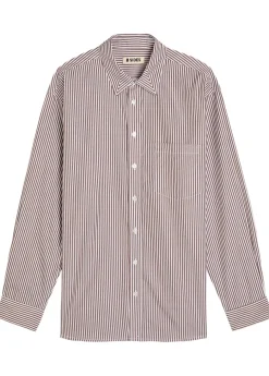 Nolan striped cotton-poplin shirt