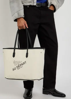 No.55 printed leather tote