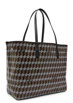 No.55 printed leather tote