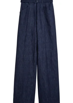 Norman belted wide-leg trousers