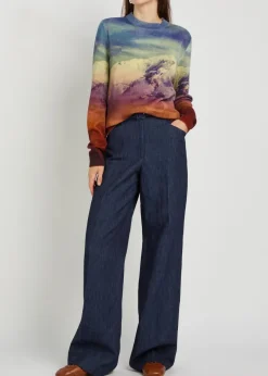 Norman belted wide-leg trousers