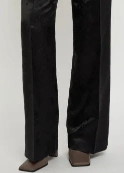 Norman floral-jacquard silk trousers