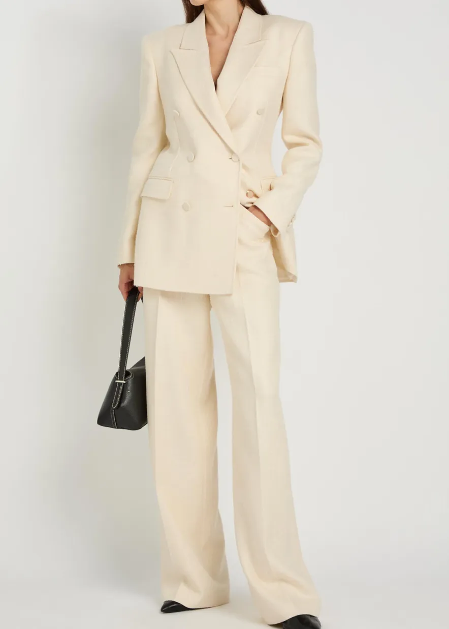 Norman silk and wool-blend trousers