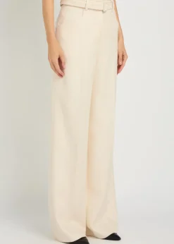 Norman silk and wool-blend trousers