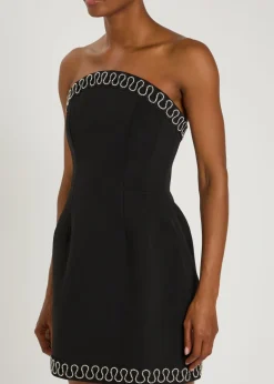 NYX crystal-embellished crepe mini dress