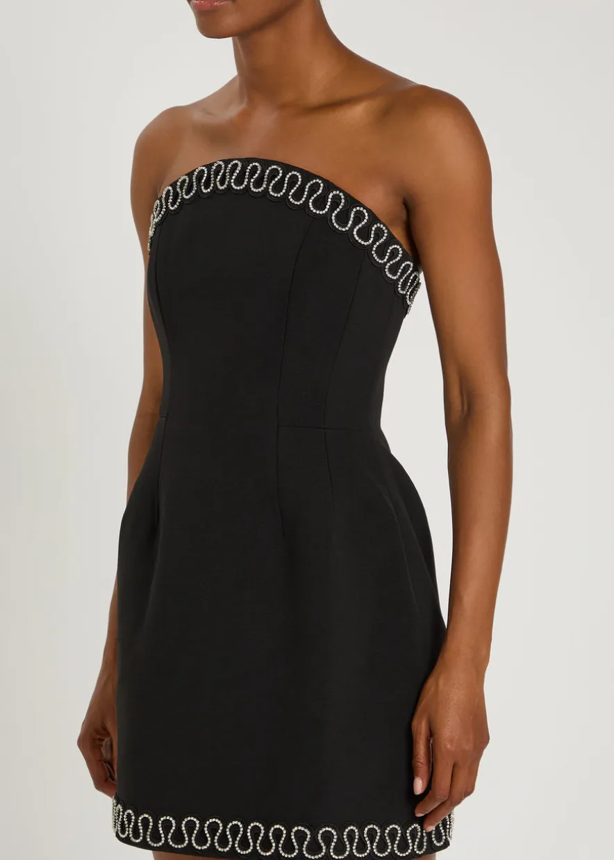 NYX crystal-embellished crepe mini dress