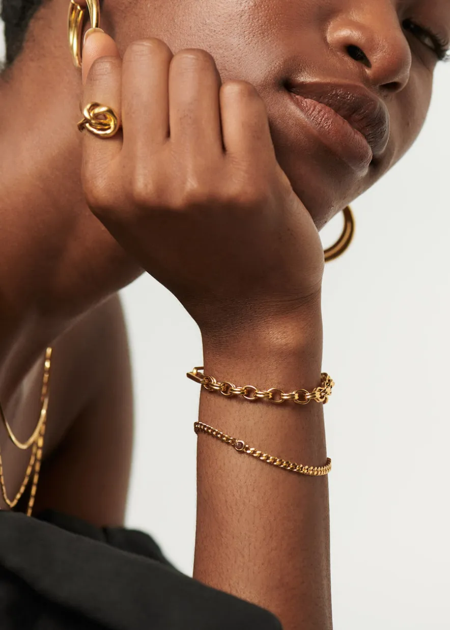 October Birthstone 18kt gold vermeil bracelet