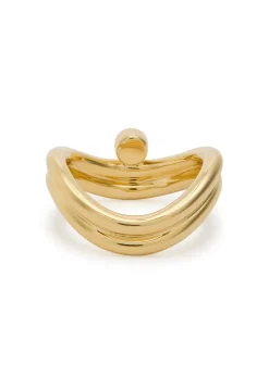 Odile 18kt gold-plated ring