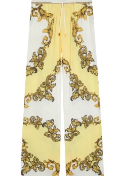 Ojai printed wide-leg georgette trousers