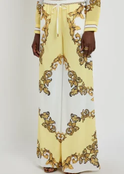 Ojai printed wide-leg georgette trousers