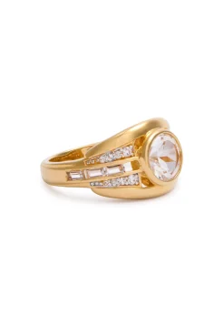 Olive 18kt gold vermeil ring