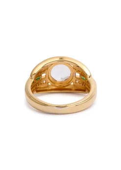 Olive 18kt gold vermeil ring