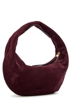 Olivia mini suede hobo top handle bag