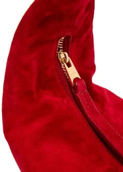 Olivia mini suede hobo top handle bag
