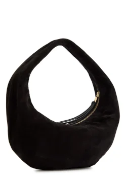 Olivia mini suede hobo top handle bag