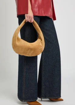 Olivia suede top handle bag