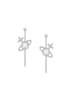 Olympia CZ pavé hoop earrings