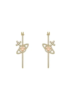 Olympia pavé orb hoop earrings