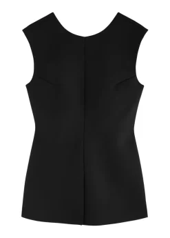 Open-back woven top