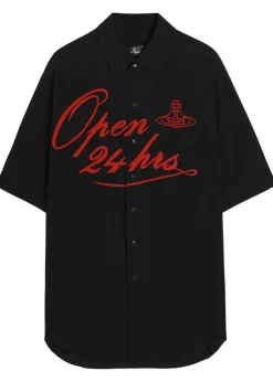 Open 24hr Bowling printed woven shirt