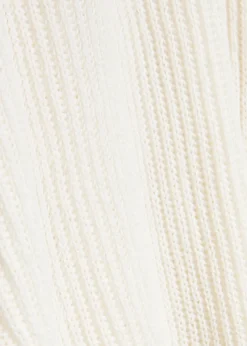 Open-knit cotton and linen-blend jumper