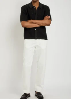 Open-knit cotton-blend shirt