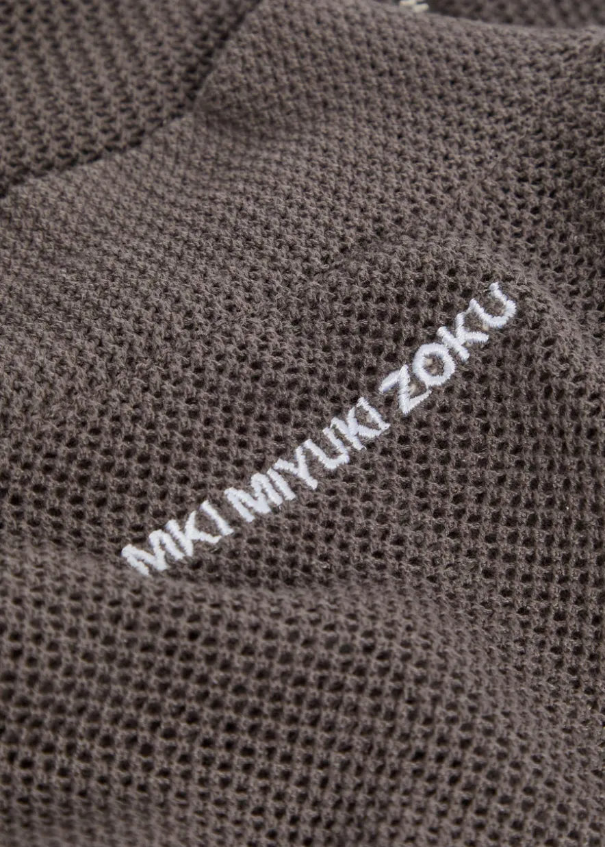 Open-knit linen and cotton-blend cardigan