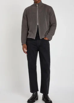 Open-knit linen and cotton-blend cardigan