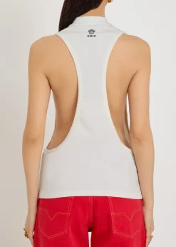 Open side stretch-cotton tank top