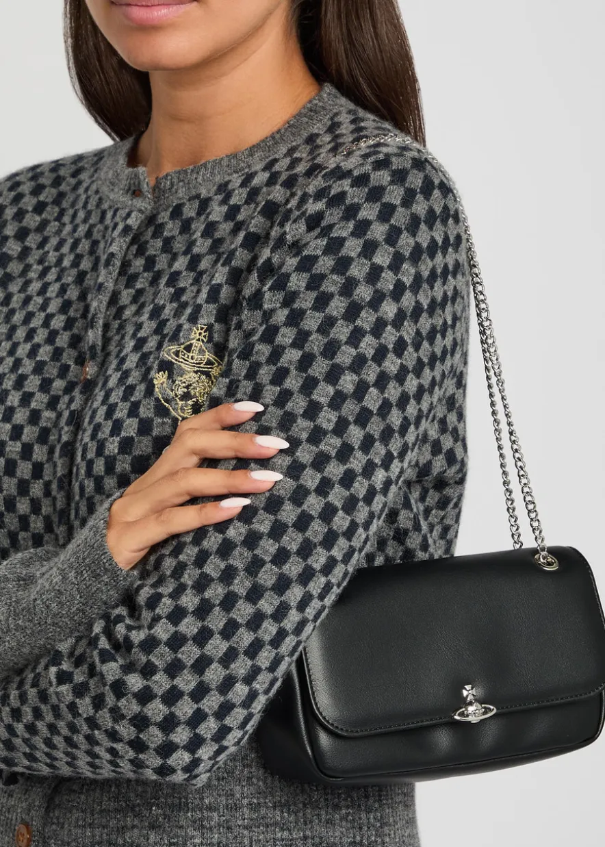Orb faux leather cross-body bag