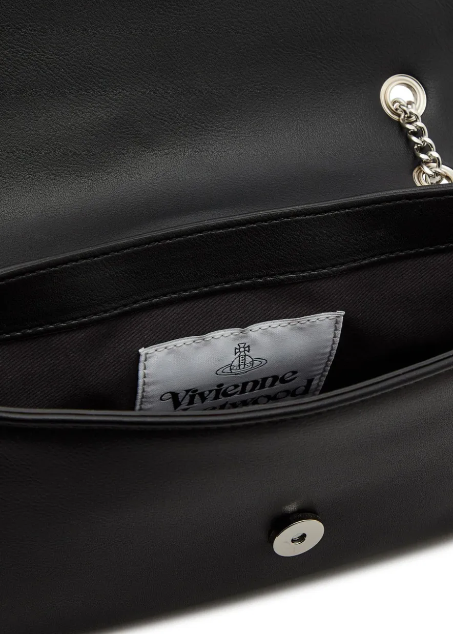 Orb faux leather cross-body bag