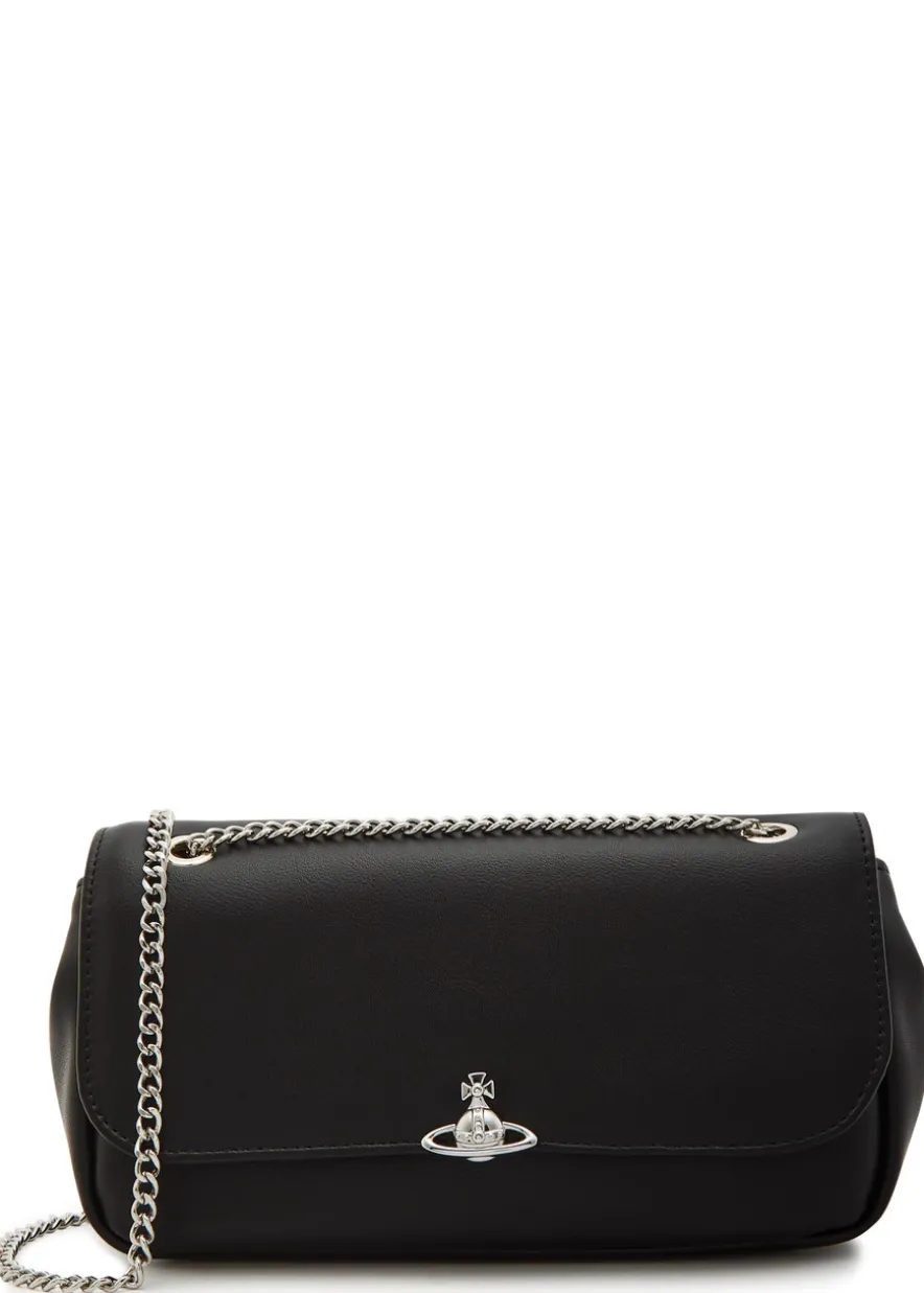 Orb faux leather cross-body bag