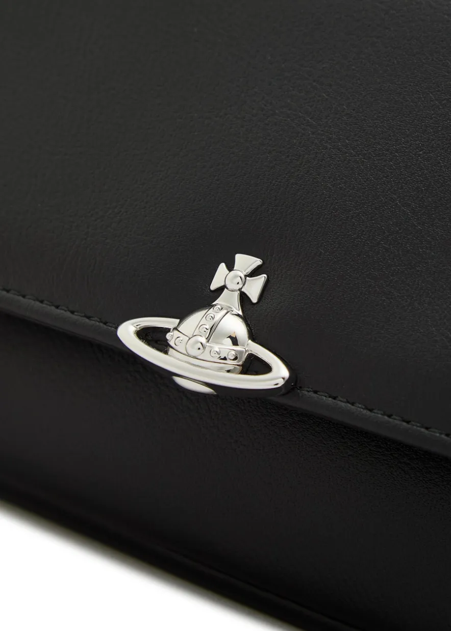 Orb faux leather cross-body bag