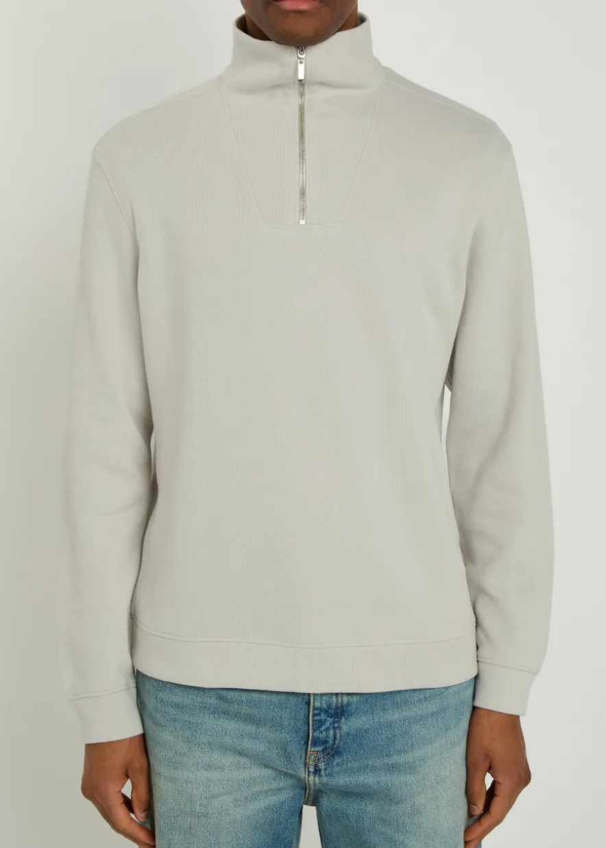 Orion 1/4 zip cotton-blend sweatshirt