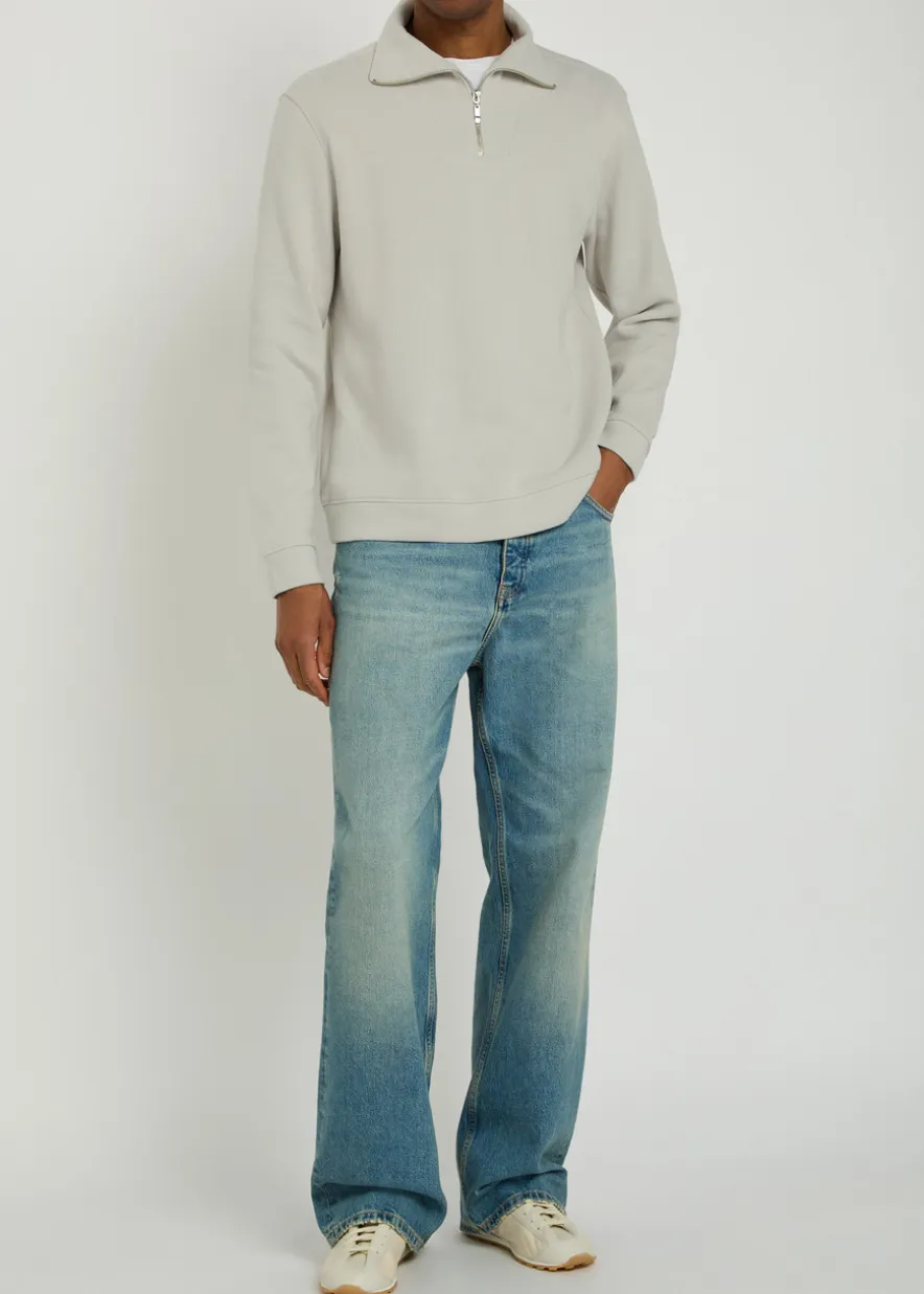 Orion 1/4 zip cotton-blend sweatshirt