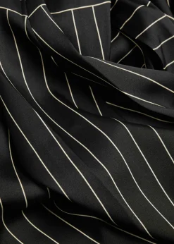 Orlana striped silk-blend midi shirt dress
