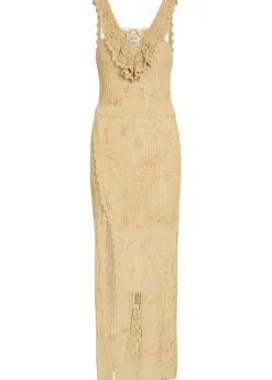 Ornella bead-embellished crochet maxi dress