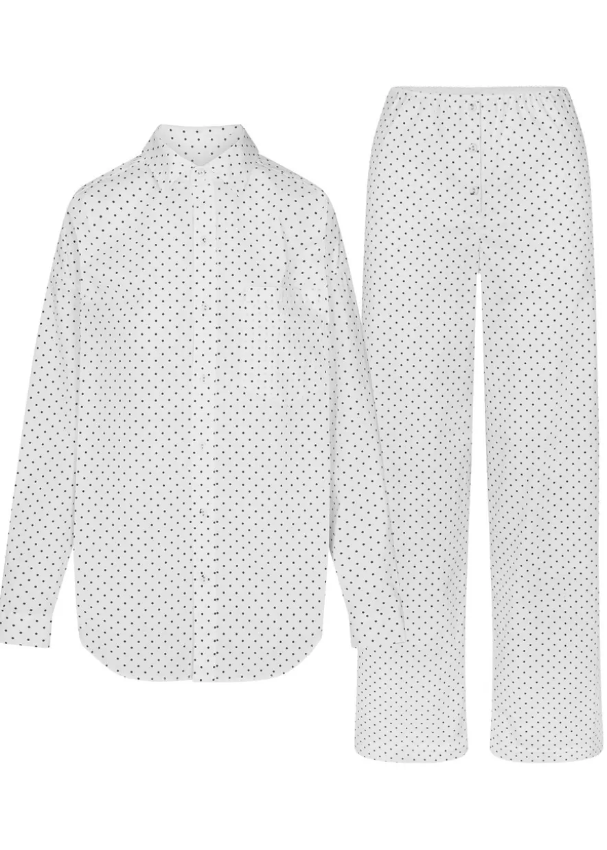 Oversized cotton-poplin sleep set