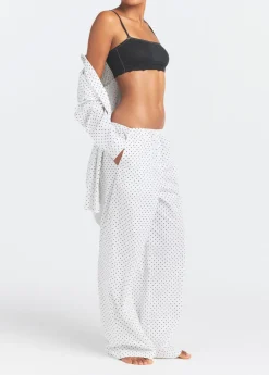 Oversized cotton-poplin sleep set