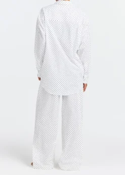 Oversized cotton-poplin sleep set