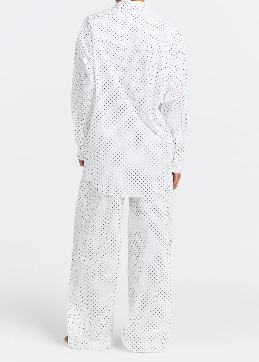 Oversized cotton-poplin sleep set