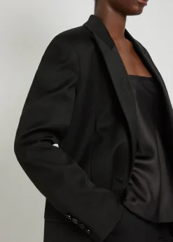 Oversized twill blazer