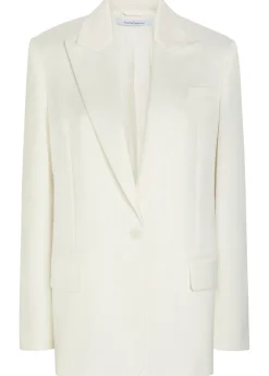 Oversized twill blazer