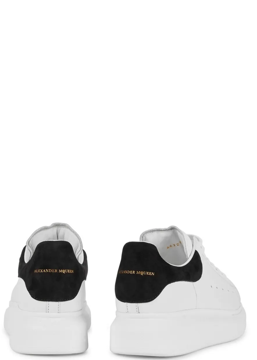 Oversized white leather sneakers