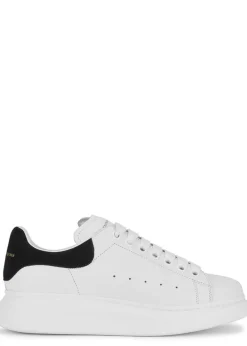 Oversized white leather sneakers